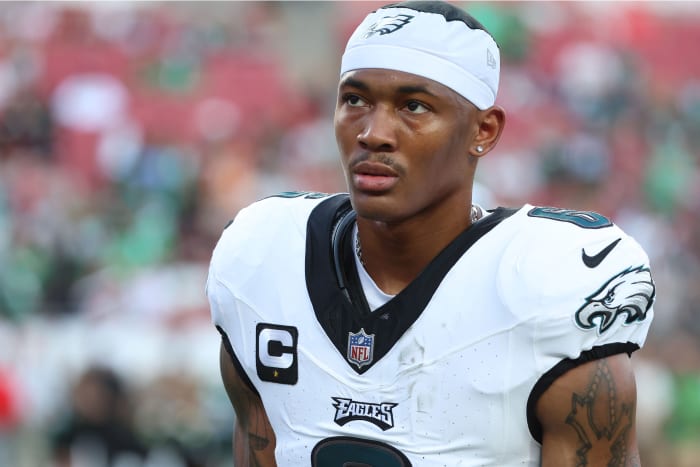 DeVonta Smith and the Philadelphia Eagles will wear their white jerseys on Monday Night Football against the Kansas City Chiefs.
